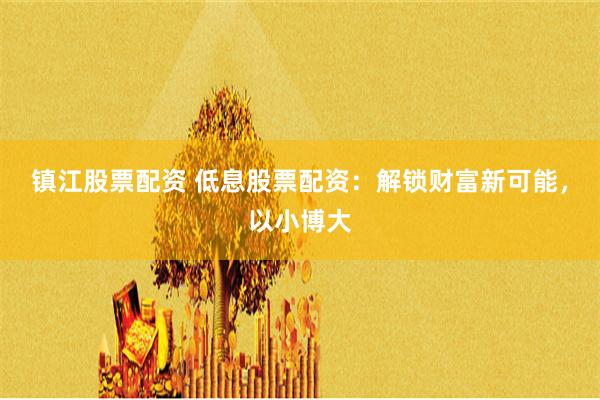 镇江股票配资 低息股票配资：解锁财富新可能，以小博大